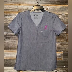 Figs Catarina One Pocket Scrub Top Bonsai Womens Size XSmall Short Sleeve V Neck